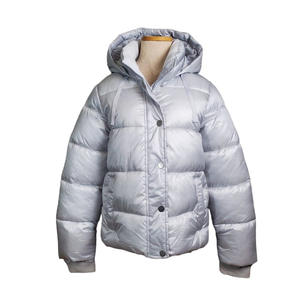 Gap Coldcontrol Max Gray/ Silver Puffer Jacket Si… - image 1